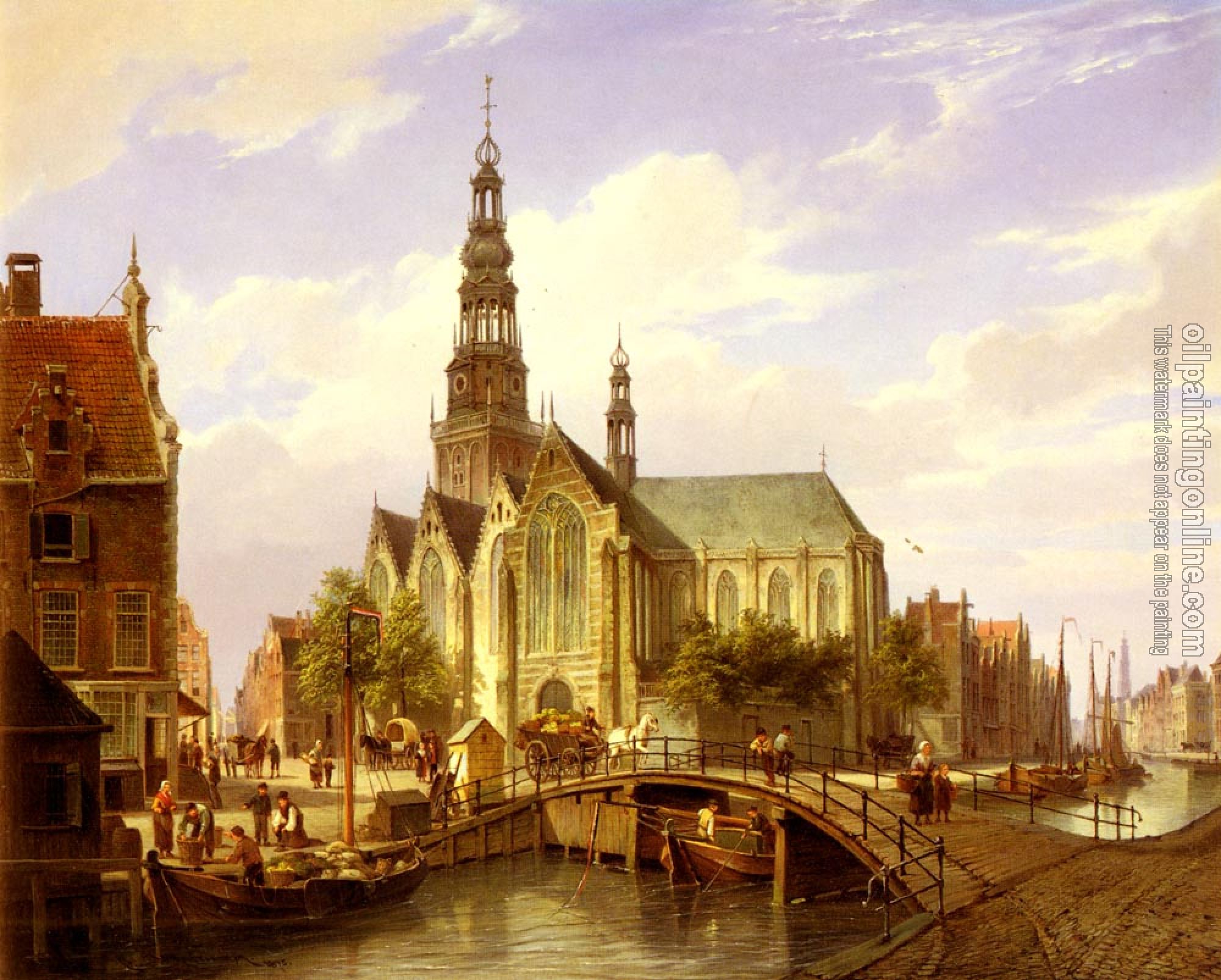 Cornelis Christiaan Dommelshuizen - A Capriccio View Of Amsterdam